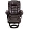 Emma and Oliver Multi-Position Stitched Recliner & Ottoman with Swivel Base